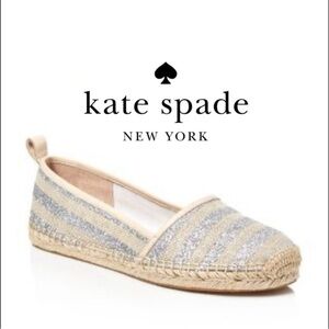 Kate Spade Glittery Silver and Gold Flats